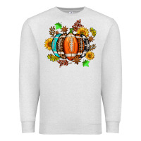 Oatmeal Heather fall football sunflower and fall Premium Sweatshirt - AdoDesignShop