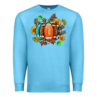 Ocean Blue fall football sunflower and fall Premium Sweatshirt - AdoDesignShop
