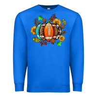 True Royal fall football sunflower and fall Premium Sweatshirt - AdoDesignShop