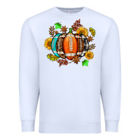 White fall football sunflower and fall Premium Sweatshirt - AdoDesignShop