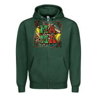 Sports Green softball mama with leopard Zipper Hoodie - Zillion Design Studio