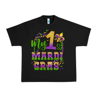 Black my first mardi gras glitter fleur de lis Urban Heavy Tee - Artiststas