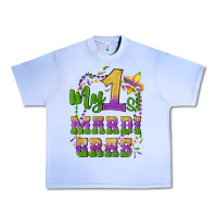 Grape Ice my first mardi gras glitter fleur de lis Urban Heavy Tee - Artiststas