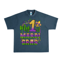 Midnight Navy my first mardi gras glitter fleur de lis Urban Heavy Tee - Artiststas