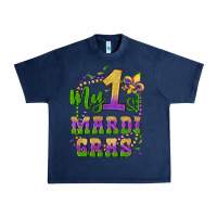 Navy my first mardi gras glitter fleur de lis Urban Heavy Tee - Artiststas