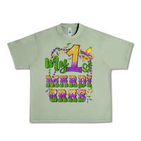 Oil Green my first mardi gras glitter fleur de lis Urban Heavy Tee - Artiststas