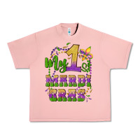Salmon my first mardi gras glitter fleur de lis Urban Heavy Tee - Artiststas