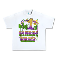 White my first mardi gras glitter fleur de lis Urban Heavy Tee - Artiststas