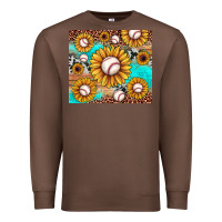 Chestnut baseball leopard turquoise sunflower Premium Sweatshirt - JahusDesignShop