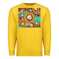 Lemon baseball leopard turquoise sunflower Premium Sweatshirt - JahusDesignShop