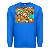 True Royal baseball leopard turquoise sunflower Premium Sweatshirt - JahusDesignShop