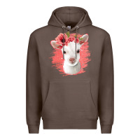 Coffee floral baby goat Premium Hoodie - Jasminsmagicworld