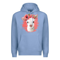 Colony Blue floral baby goat Premium Hoodie - Jasminsmagicworld