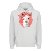 Dove Grey floral baby goat Premium Hoodie - Jasminsmagicworld