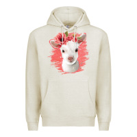 Oatmeal Heather floral baby goat Premium Hoodie - Jasminsmagicworld