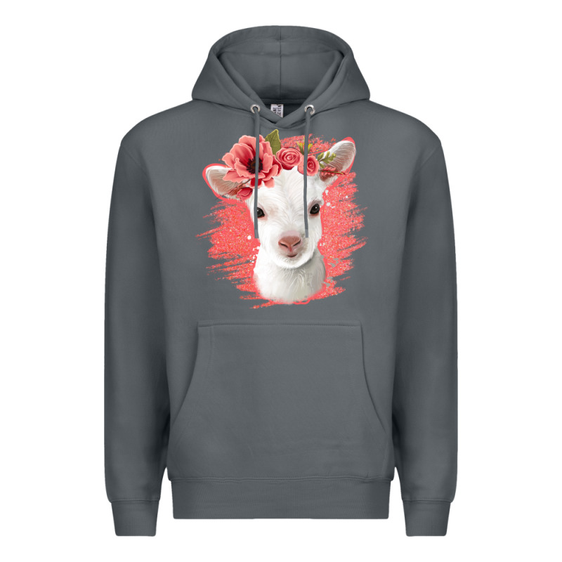 Floral Baby Goat Premium Hoodie by Jasminsmagicworld | Teevron