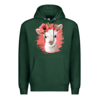 Sports Green floral baby goat Premium Hoodie - Jasminsmagicworld