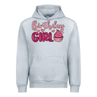 Heather Grey birthday girl cupcake Urban Hoodie - MaliasSmallBusiness