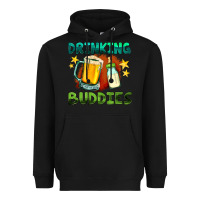Black drinking buddies with baby bottle and beer Heavyweight Hoodie - HRA Design Shop