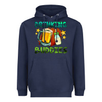 Navy drinking buddies with baby bottle and beer Heavyweight Hoodie - HRA Design Shop