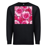 Black valentines day all dress up roses seamless pattern Premium Sweatshirt - BundleAndBundleShop
