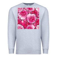 Heather Grey valentines day all dress up roses seamless pattern Premium Sweatshirt - BundleAndBundleShop