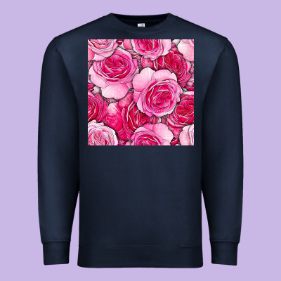 Valentines Day All Dress Up Roses Seamless Pattern Premium Sweatshirt Designed By Bundleandbundleshop