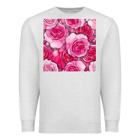 Oatmeal Heather valentines day all dress up roses seamless pattern Premium Sweatshirt - BundleAndBundleShop