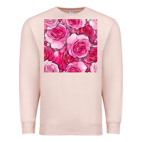 Pale Pink valentines day all dress up roses seamless pattern Premium Sweatshirt - BundleAndBundleShop