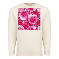 Sandshell valentines day all dress up roses seamless pattern Premium Sweatshirt - BundleAndBundleShop
