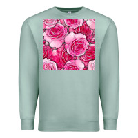Seafoam valentines day all dress up roses seamless pattern Premium Sweatshirt - BundleAndBundleShop