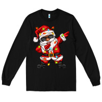 Black afro dabbing santa Long Sleeve Tee - Zillion Design Studio