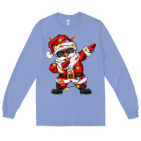 Colony Blue afro dabbing santa Long Sleeve Tee - Zillion Design Studio