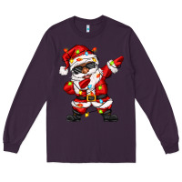 Plum afro dabbing santa Long Sleeve Tee - Zillion Design Studio
