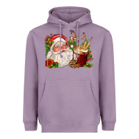 Lavender santa and hot cocoa cup Heavyweight Hoodie - FaDigitalArtStudio