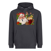 Smoke santa and hot cocoa cup Heavyweight Hoodie - FaDigitalArtStudio