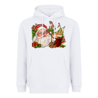 White santa and hot cocoa cup Heavyweight Hoodie - FaDigitalArtStudio