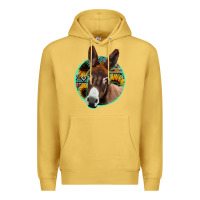Antique Gold aztec backsground donkey Premium Hoodie - Jasminsmagicworld