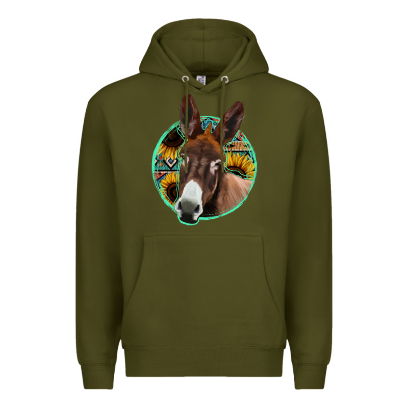 Aztec Backsground Donkey Premium Hoodie by Jasminsmagicworld | Teevron