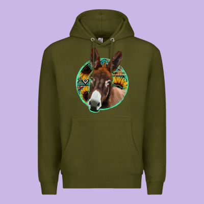 Aztec Backsground Donkey Premium Hoodie Designed By Jasminsmagicworld