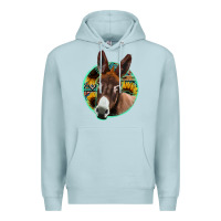 Blue Mist aztec backsground donkey Premium Hoodie - Jasminsmagicworld