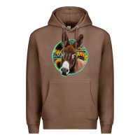Chestnut aztec backsground donkey Premium Hoodie - Jasminsmagicworld