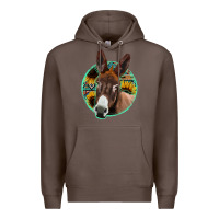 Coffee aztec backsground donkey Premium Hoodie - Jasminsmagicworld