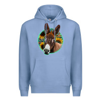 Colony Blue aztec backsground donkey Premium Hoodie - Jasminsmagicworld