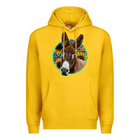 Lemon aztec backsground donkey Premium Hoodie - Jasminsmagicworld