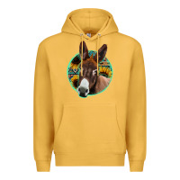 Mustard aztec backsground donkey Premium Hoodie - Jasminsmagicworld