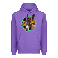Purple aztec backsground donkey Premium Hoodie - Jasminsmagicworld