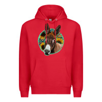 Red aztec backsground donkey Premium Hoodie - Jasminsmagicworld