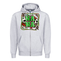 Heather Grey soccer nana with leopard Zipper Hoodie - Zillion Design Studio