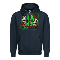 Navy soccer nana with leopard Zipper Hoodie - Zillion Design Studio